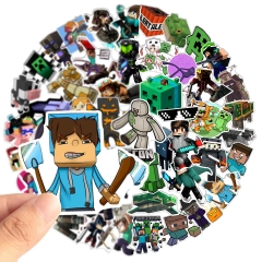 50张我的世界Minecraft游戏MC涂鸦贴 儿童手账 笔记本滑板车贴纸