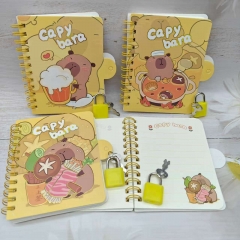 2 Style 24pcs/set Capybara Cartoon Anime Notebook Stationery Set