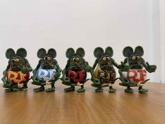 5 Styles Tales of the Rat Fink Cartoon Anime PVC Figure（opp bag package）