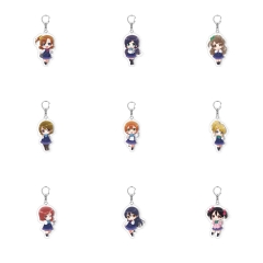 动漫钥匙扣LOVELIVE双面透明亚克力挂件代发
