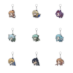 11 Styles Sword Art Online | SAO Cartoon Anime Acrylic Keychain