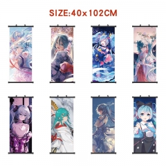 初音未来-10款 动漫40x102挂画布画