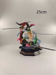 ( With Light) 25cm GK One Piece Roronoa Zoro Cartoon Anime PVC Figure