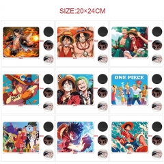 20*24cm 11 Styles 5pcs/set One Piece Cartoon Anime Mouse Pad