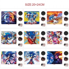 20*24cm 10 Styles 5pcs/set Sonic the Hedgehog Cartoon Anime Mouse Pad