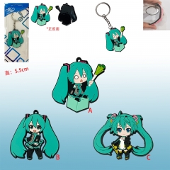 3款初音单面软胶匙扣一个