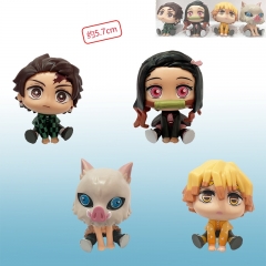 4pcs/set 5.7cm Demon Slayer: Kimetsu no Yaiba Cartoon Anime PVC Figures