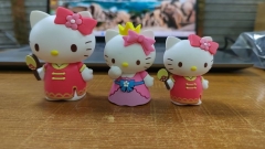 3pcs/set Hello Kitty Cartoon Anime PVC Figure