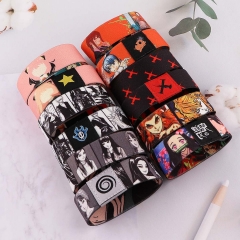 6 Styles Demon Slayer: Kimetsu no Yaiba Bleach Cartoon Anime Stretch Bracelets Bangles