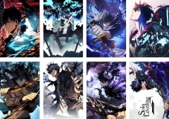 8PCS/SET 42*29CM Solo Leveling Cartoon Decoration Anime Paper Poster