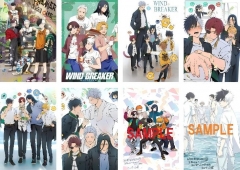 8PCS/SET 42*29CM Wind Breaker Cartoon Decoration Anime Paper Poster