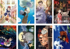 8PCS/SET 42*29CM Hayao Miyazaki Totoro Cartoon Decoration Anime Paper Poster