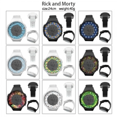 (with Light) 9 Styles Rick and Morty Cartoon Clock Anime Watch