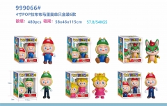 6pcs/set POP MART Labubu Cartoon Anime PVC Figures