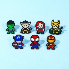 7 Styles Iron Man Spider-Man Cartoon Pin Anime Alloy Brooch