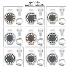 (with Light) 20 Styles Genshin Impact Cartoon Clock Anime Watch