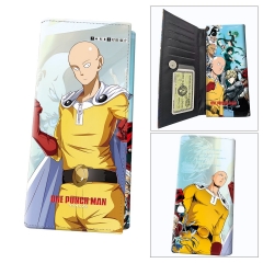 One Punch Man Cartoon Color Printing Coin Purse Anime Long Wallet
