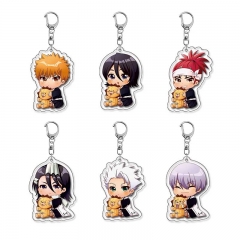 6 Styles Bleach Cartoon Anime Acrylic Keychain