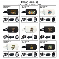 Italian-Brainrot 动漫周边笔袋手提大容量双层牛津布笔袋