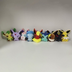 9pcs/set 9CM Pokemon Eeveelution Cartoon Anime Plush Toy Pendant