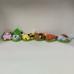 6pcs/set 10CM Pokemon Cartoon Anime Plush Toy Pendant