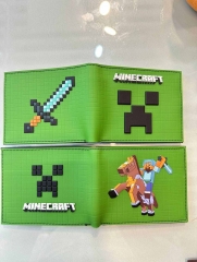 2 Styles Minecraft Cartoon PVC Purse Short Anime Wallet