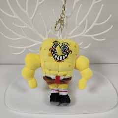 12CM SpongeBob SquarePants Cartoon Anime Plush Toy Pendant
