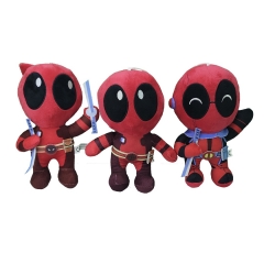 3pcs/set 23CM Deadpool Cartoon Anime Plush Toy Doll
