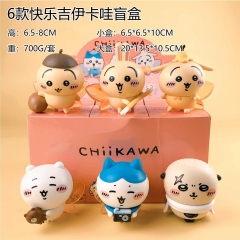 6PCS/SET 6.5-8cm Chiikawa Cartoon Mystery Blind Box Anime PVC Figure Toy