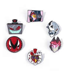 6 Styles Helluva Boss Cartoon Pin Anime Alloy Brooch