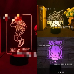 跨境游戏使命召唤手办3d灯景品创意七彩卧室led台灯电脑桌面摆件