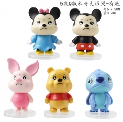 5款Q版米奇大眼哭-有底高6-7.5CM重0.2KG