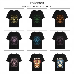14 Styles Pokemon Cartoon Anime Short Sleeve T-shirt