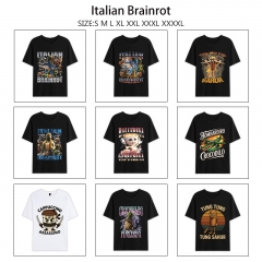 Italian Brainrot 动漫印花纯棉短袖T恤
