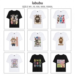 labubu 动漫印花纯棉短袖T恤