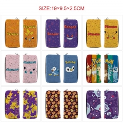 10 Styles Pokemon Cartoon PU Purse Anime Long Wallet