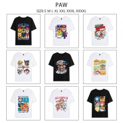 12 Styles Paw Patrol Snow Slide Cartoon Anime Short Sleeve T-shirt