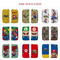 9 Styles Super Mario Bro Cartoon PU Purse Anime Long Wallet