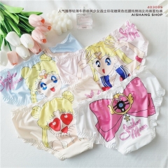 8 Styles Pretty Soldier Sailor Moon Cartoon Pattern Polyester Anime Panties Underwear