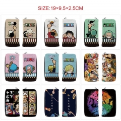 9 Styles One Piece Cartoon PU Purse Anime Long Wallet
