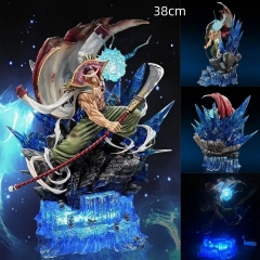 ( With Light) 38cm GK One Piece Edward Newgate Cartoon Anime PVC Figure