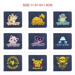 14 Styles Pokemon Cartoon Purse Anime Short Wallet