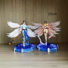 底座带电）数码宝贝系列优质版gk天使兽天女兽底座发光高约25cm带彩盒gk手办