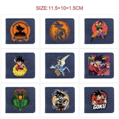 10 Styles Dragon Ball Z Cartoon Purse Anime Short Wallet