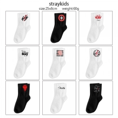 10 Styles K-POP Stray Kids Cartoon Character Pattern Anime Long Socks