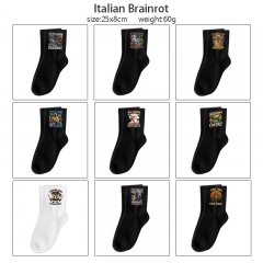 14 Styles Italian Brainrot Cartoon Character Pattern Anime Long Socks