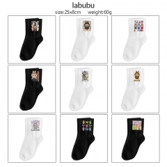 14 Styles POP MART Labubu Cartoon Character Pattern Anime Long Socks