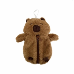 20cm Capybara Cartoon Pencil Box Anime Plush Pencil Bag