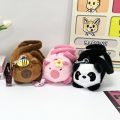 5 Styles Capybara Cartoon Anime Plush Crossbody Bag