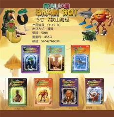 7pcs/set Italian Brainrot Cartoon Surprise Blind Box Anime Card